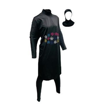 Burkini - Black/Floral