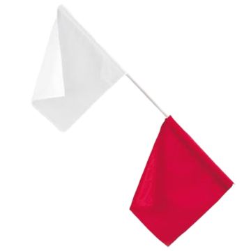 Athletics 2-in-1 Red & White Flag