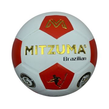 Brazilian Classic White/Red Moulded Football