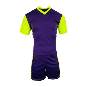 Holland Football Kit Pack of 14 - Purple/Neon Yellow