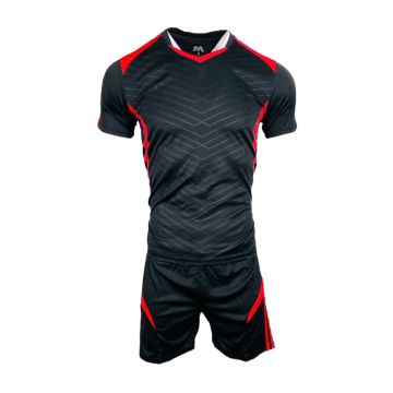 Chile Mens Football Kit Pack of 14 - Black/Red
