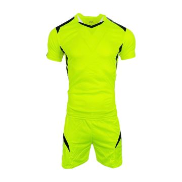 Chile Mens Football Kit Pack of 14 - Neon Yellow/Black