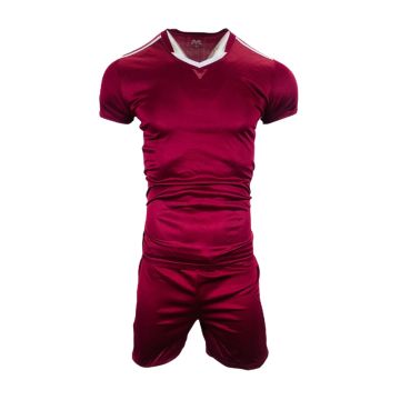 Peru Mens Football Kit Pack of 14 - Maroon/White