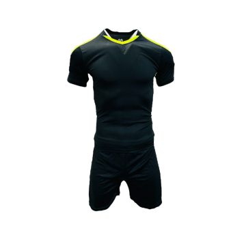 Iceland Football Kit - Black/Neon Yellow