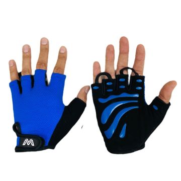 Adjustable Training Gym Gloves - Royal/Black