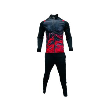 Morocco Football Tracksuit - Black/Red
