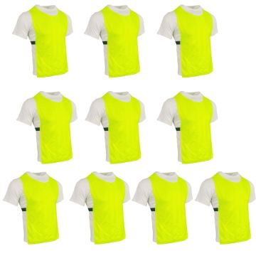 Mesh Training Bibs Set of 10 - Neon Yellow