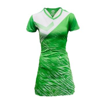 Strike Sublimated Netball Kit Pack of 10 - Emerald/White