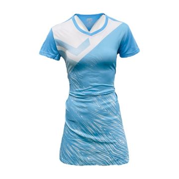 Strike Sublimated Netball Kit Pack of 10 - Sky/White