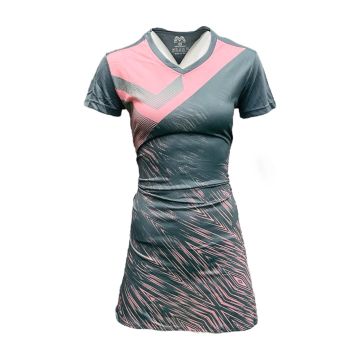 Strike Sublimated Netball Kit Pack of 10 - Grey/Pink