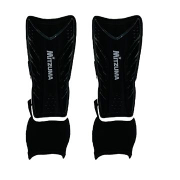 Ultra Light Football Shin Guards Ankle Protection-Black