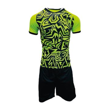 Sublimated Mens Football Kit Pack of 14 - Neon Green/Black