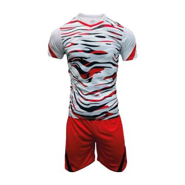 Sublimated Mens Football Kit Pack of 14 - Red/White/Black