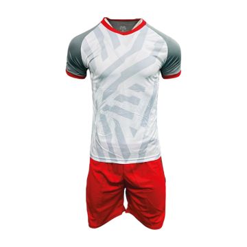 Sublimated Mens Football Kit Pack of 14 - White/Red/Grey