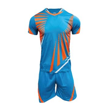 Sublimated Mens Football Kit Pack of 14 - Sky/Orange
