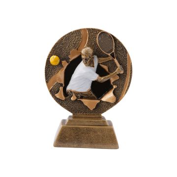 Male Resin Tennis Player Trophy - Bronze