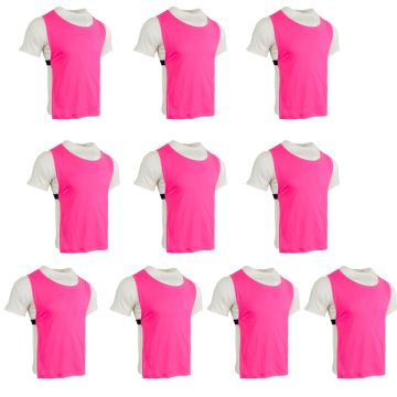 Polyester Training Bibs Set of 10 - Pink