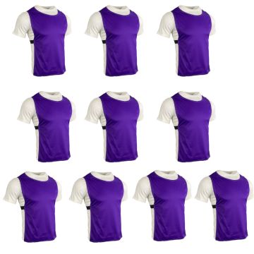 Polyester Training Bibs Set of 10 - Purple