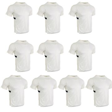 Polyester Training Bibs Set of 10 - White